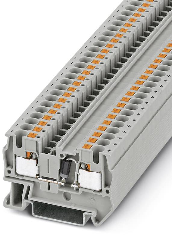 Phoenix Contact 3212125 Bauelementreihenklemme 6.2mm Schnellanschluss Grau 50St.