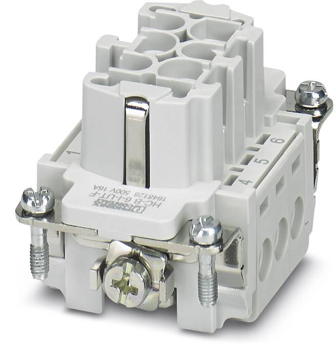 Phoenix Contact 1648128 Buchseneinsatz HC-B 6 + PE Schrauben 1St.