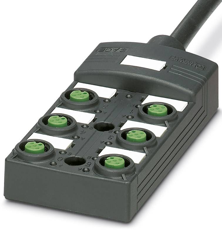 Phoenix Contact SACB-6/12-L- 5,0PUR SCO P 1452660 Sensor/Aktorbox passiv M12-Verteiler mit Kunststoffgewinde 1 St.