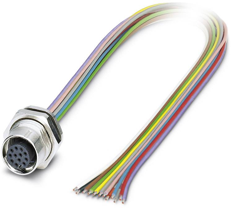 Phoenix Contact 1419713 Sensor-/Aktor-Einbausteckverbinder M12 Buchse, Einbau 0.50 m Polzahl Sensor
