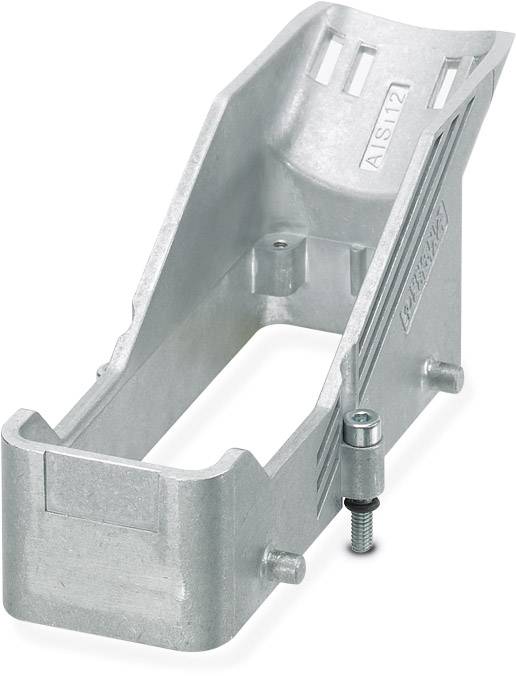 Metallhalterung aus robustem Material, rechteckige Form, mit seitlichen und unteren Halterungen und einer Schraubbefestigung.