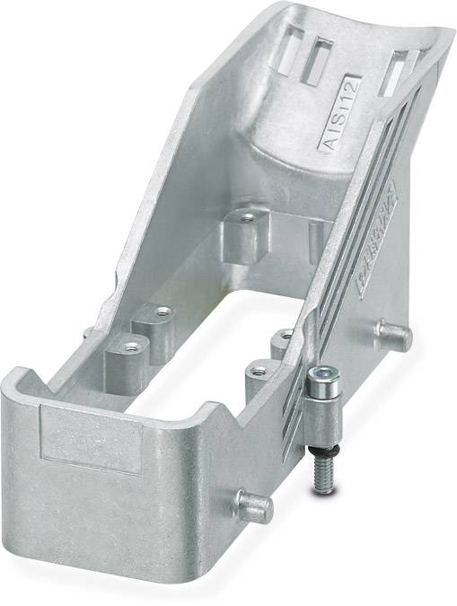 Metallhalterung mit Schraube, geeignet für industrielle Anwendungen. Seitenansicht zeigt Befestigungsdetails und montierbare Struktur.