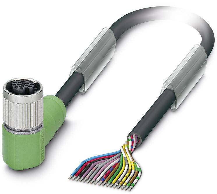 Phoenix Contact 1430815 Sensor-/Aktor-Steckverbinder, konfektioniert M12 Buchse, gewinkelt 1.50 m Polzahl Sensoren: 17 1 St.