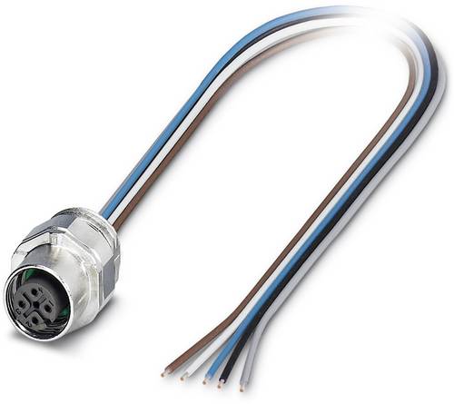 Phoenix Contact 1520042 Sensor-/Aktor-Einbausteckverbinder M12 Buchse, Einbau 0.50 m Polzahl Sensor