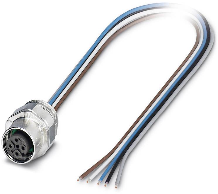 Phoenix Contact 1520042 Sensor-/Aktor-Einbausteckverbinder M12 Buchse, Einbau 0.50 m Polzahl Sensor