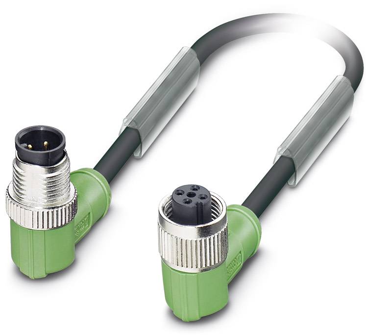 Phoenix Contact 1668739 Sensor-/Aktor-Steckverbinder, konfektioniert M12 Stecker, gewinkelt, Buchse, gewinkelt 1.50m Polzahl
