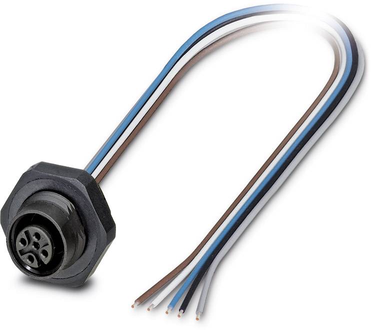 Phoenix Contact 1436356 Sensor-/Aktor-Einbausteckverbinder M12 Buchse, Einbau 0.50m Polzahl Sensoren: 5 1St.