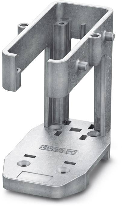 Metallischer Halter für elektronische Komponenten, bestehend aus einer Base mit zwei vertikalen Stäben und einem U-förmigen Rahmen oben.