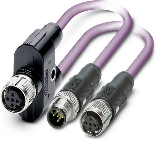 Phoenix Contact 1436026 Sensor-/Aktor-Datensteckverbinder, konfektioniert M12 Adapter, Y-Form 0.50