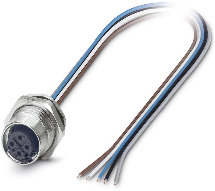 Phoenix Contact 1542729 Sensor-/Aktor-Einbausteckverbinder M12 Buchse, Einbau 0.50m Polzahl Sensoren: 5 1St.