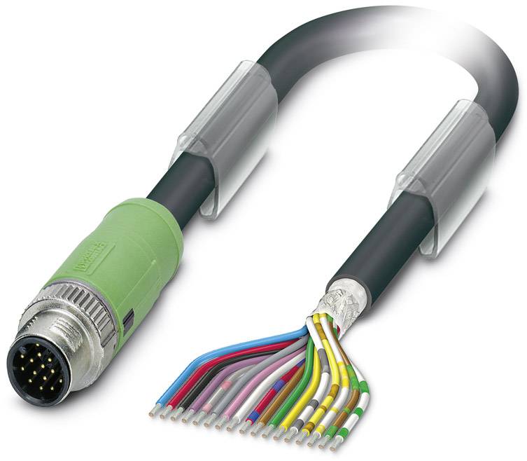 Phoenix Contact 1430226 Sensor-/Aktor-Steckverbinder, konfektioniert M12 Stecker, gerade 5.00 m Polzahl Sensoren: 17 1 St.