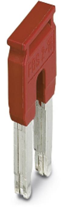 'FBS 2-8' Steckbrücke in Rot, dient zur elektrischen Verbindung in Klemmen oder Schaltungsanwendungen, mit zwei Metallstiften.