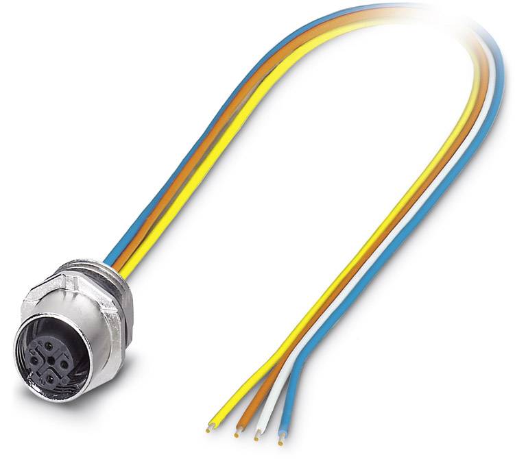 Phoenix Contact 1535202 Sensor-/Aktor-Einbausteckverbinder M12 Buchse, Einbau 0.50m Polzahl Sensoren: 4 1St.