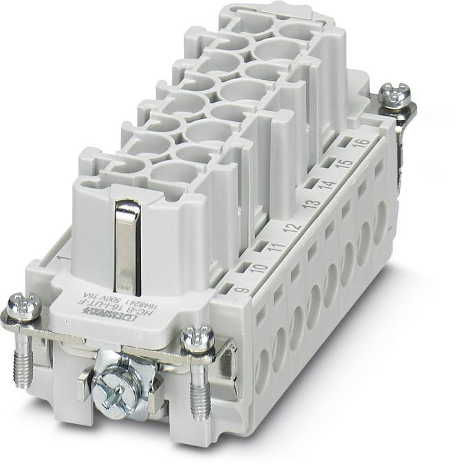 Phoenix Contact 1648241 Buchseneinsatz HC-B 16 + PE Schrauben 1St.