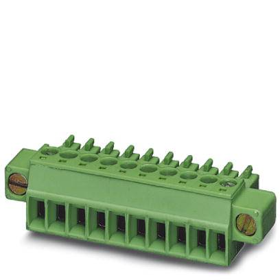 Grüner elektrischer Steckverbinder mit mehreren Kabelanschlüssen, geeignet für die Installation in elektronischen Geräten.
