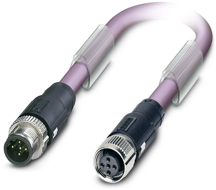 Phoenix Contact 1518287 Sensor-/Aktor-Datensteckverbinder, konfektioniert M12 Stecker, gerade, Buchse, gerade 2.00m Polzahl