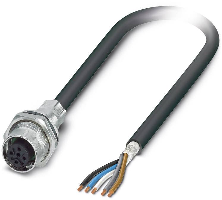 Phoenix Contact 1419331 Sensor-/Aktor-Einbausteckverbinder M12 Buchse, Einbau 2.00m Polzahl Sensoren: 5 1St.