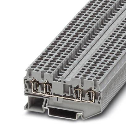 Ein rechteckiger, grauer Steckverbinder mit vielen Anschlüssen. Er dient zur Verbindung elektronischer Komponenten in Geräten.