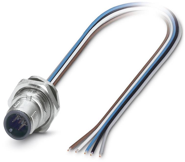 Phoenix Contact 1542703 Sensor-/Aktor-Einbausteckverbinder M12 Stecker, Einbau 0.50m Polzahl Sensoren: 5 1St.