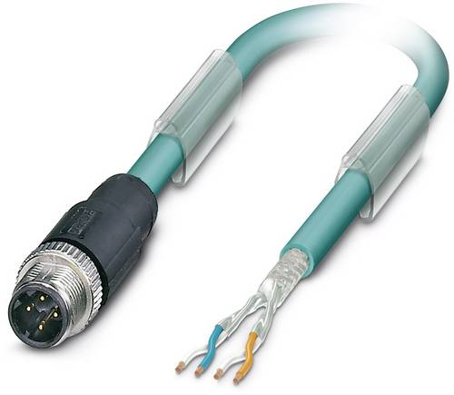 Phoenix Contact 1569401 Sensor-/Aktor-Datensteckverbinder, konfektioniert M12 Stecker, gerade 5.00