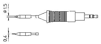 Weller RT4 Lötspitze Meißelform, gerade Spitzen-Größe 1.5 mm Inhalt 1 St.