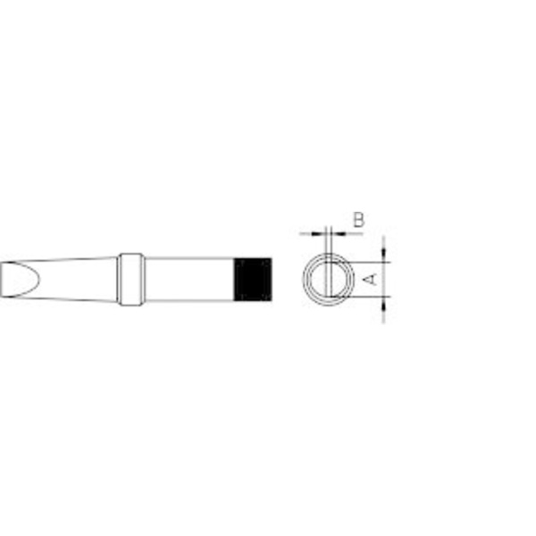 Weller 4PTC8-1 Lötspitze Flachform Spitzen-Größe 3.2mm Inhalt 1St.