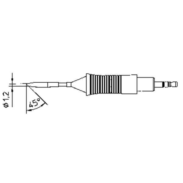 Weller RT6 Lötspitze Rundform, abgeschrägt 45° Spitzen-Größe 1.2mm Inhalt 1St.
