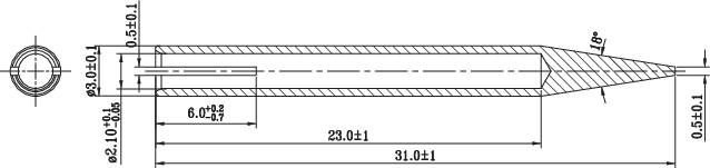 TOOLCRAFT MST-01 Lötspitze Bleistiftform Spitzen-Größe 3mm Spitzen-Länge 31mm Inhalt