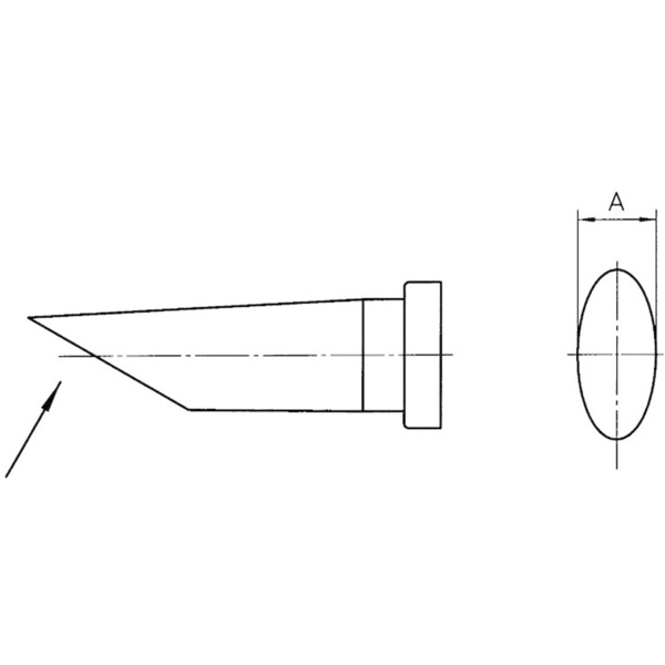 Weller LT-BB Lötspitze Rundform, lang, abgeschrägt Spitzen-Größe 2.4mm Inhalt 1St.