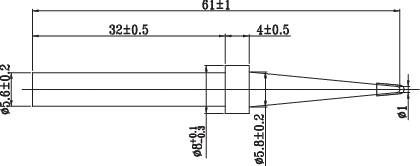 TOOLCRAFT KKT-5.6B Lötspitze Bleistiftform Spitzen-Größe 5.6mm Inhalt 1St.