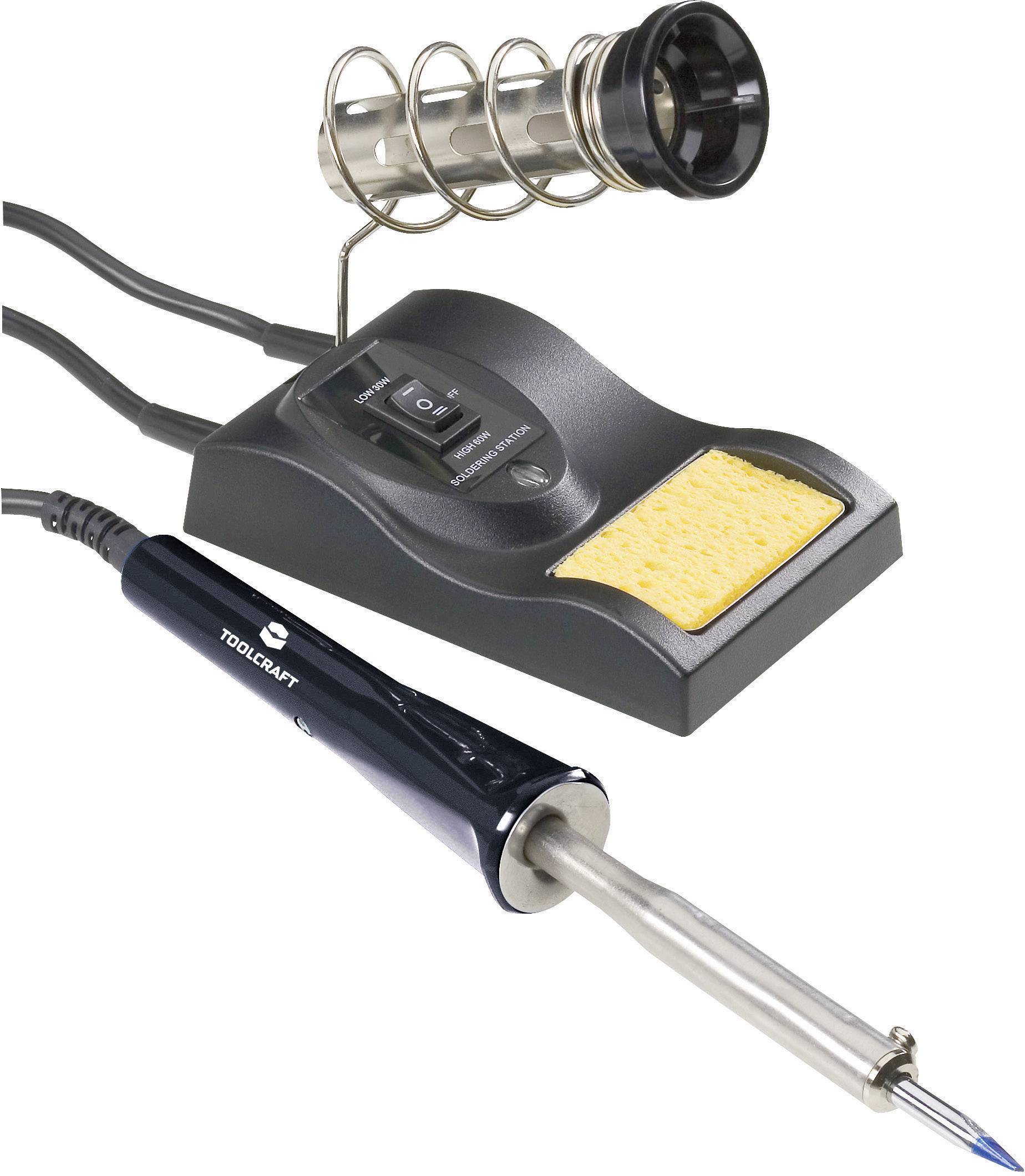TOOLCRAFT SKD-3060 Lötkolben 230V 30 W, 60W Meißelform inkl. Ablage
