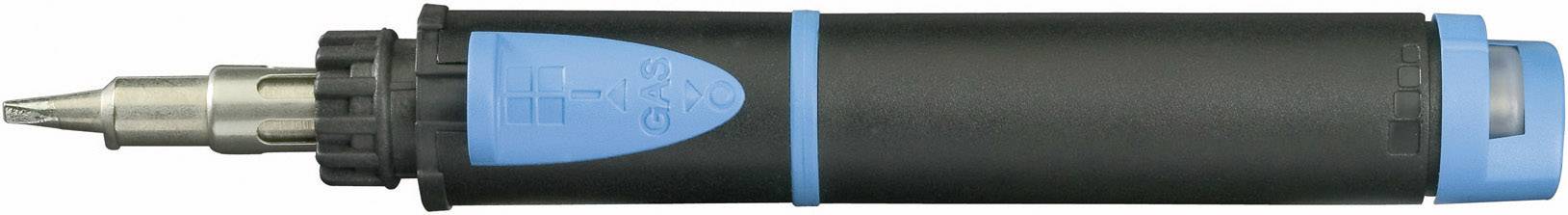 Ein schwarzer und blauer Präzisionsschraubendreher liegt horizontal. Der Griff ist ergonomisch gestaltet mit Riffelung für besseren Halt.