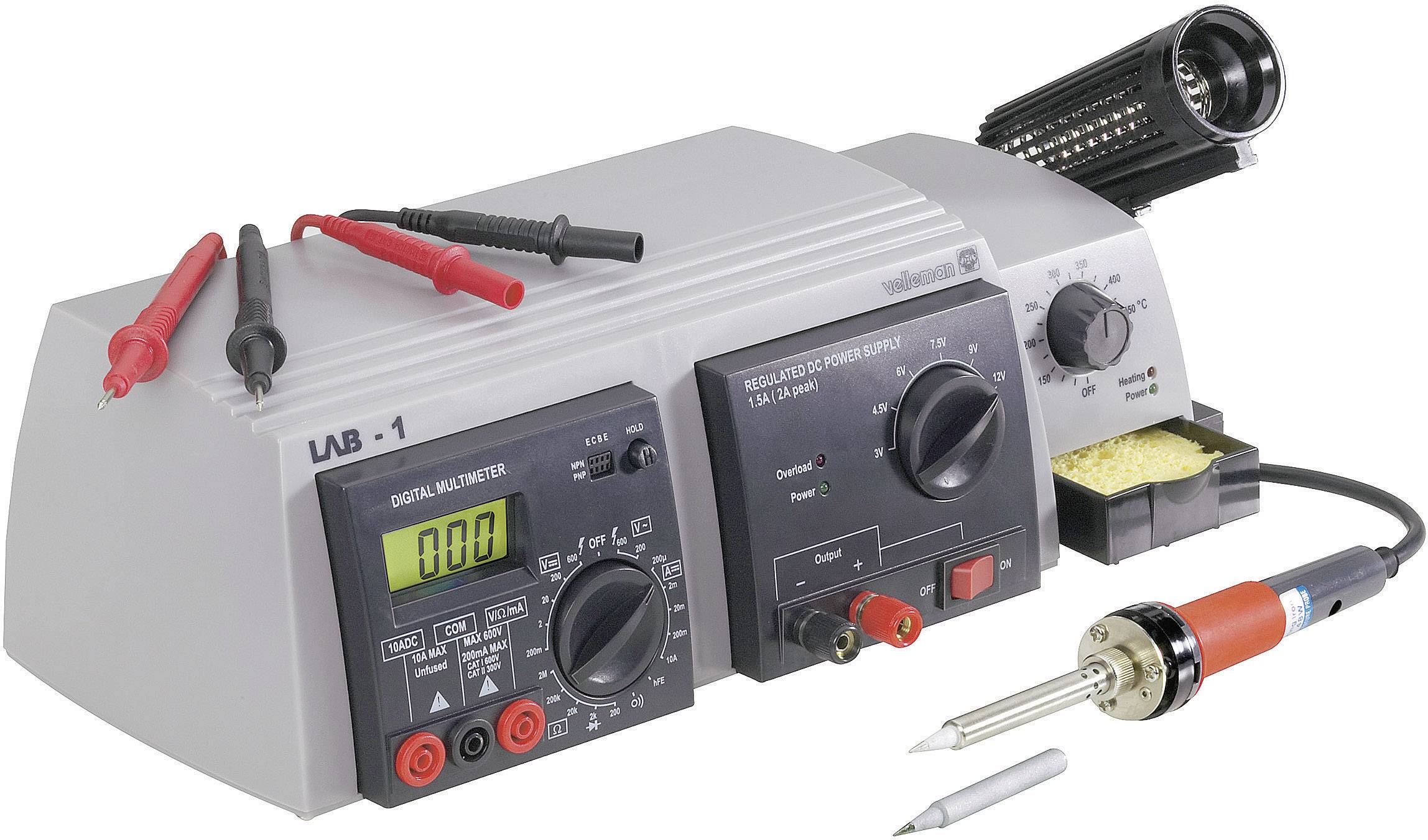 Velleman LAB-1 Multifunktions-Lötstation digital 48W +150 bis +420°C