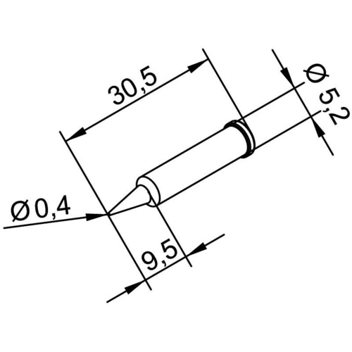Ersa 102 PD LF 04 Lötspitze Bleistiftform, ERSADUR Spitzen-Größe 0.4 mm Inhalt 1 St.