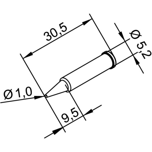 Ersa 102 PD LF 10 Lötspitze Bleistiftform, ERSADUR Spitzen-Größe 1 mm Inhalt 1 St.