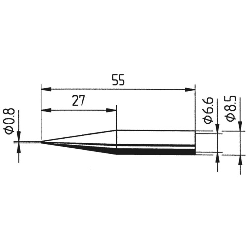 Ersa 842 SD LF Lötspitze Bleistiftform, verlängert Spitzen-Größe 0.8mm Inhalt 1St.
