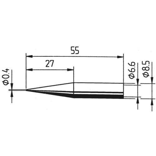 Ersa 842 UD LF Lötspitze Bleistiftform, verlängert Spitzen-Größe 0.4 mm Inhalt 1 St.