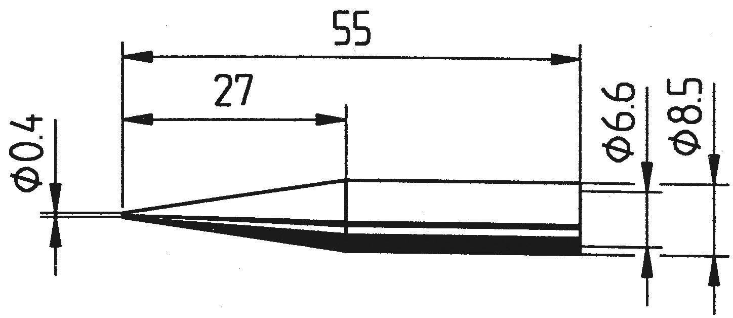 Ersa 842 UD LF Lötspitze Bleistiftform, verlängert Spitzen-Größe 0.4 mm Inhalt 1 St.