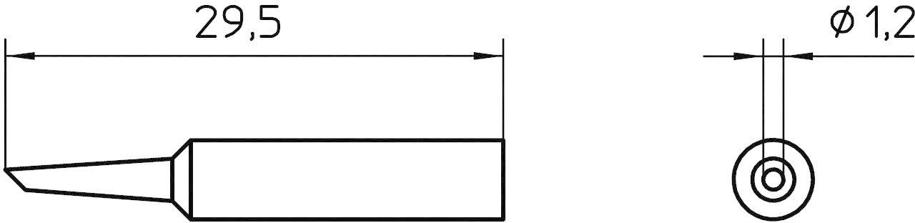 Weller XNT 4 Lötspitze Rundform, abgeschrägt 45° Spitzen-Größe 1.2 mm Inhalt 1 St.