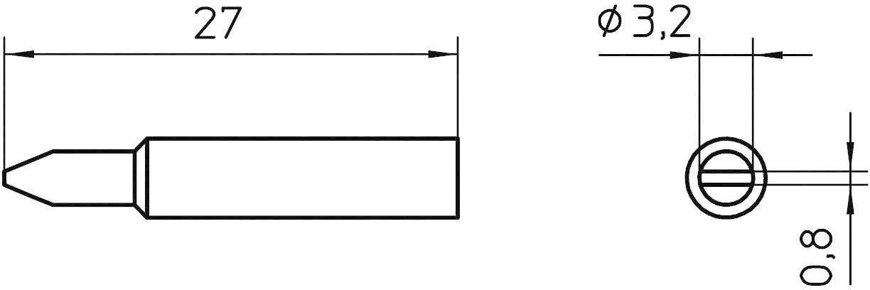 Weller XNT C Lötspitze Meißelform Spitzen-Größe 3.2 mm Inhalt 1 St.