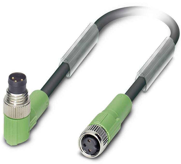 Phoenix Contact 1682029 Sensor-/Aktor-Steckverbinder, konfektioniert M8 Stecker, gewinkelt, Buchse, gerade 30.00cm Polzahl