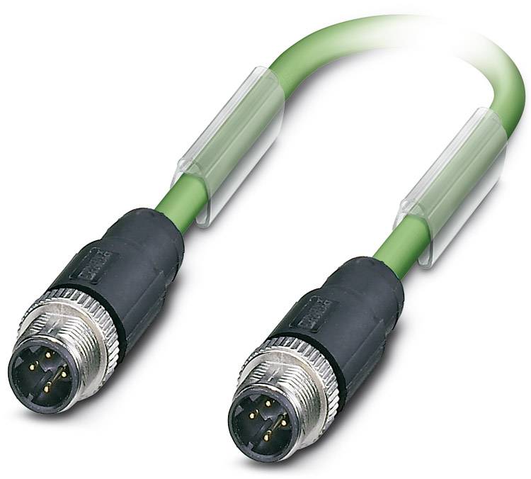 Phoenix Contact 1524381 Sensor-/Aktor-Datensteckverbinder, konfektioniert M12 Stecker, gerade 5.00