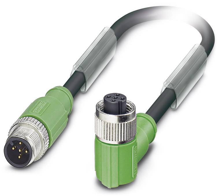 Phoenix Contact 1501045 Sensor-/Aktor-Steckverbinder, konfektioniert M12 Stecker, gerade, Buchse, gewinkelt 1.50m Polzahl