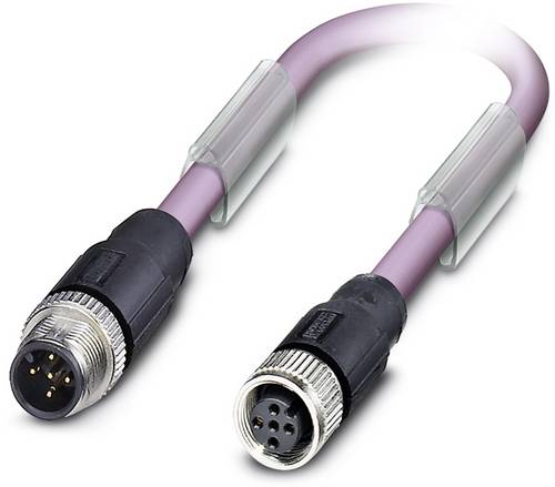 Phoenix Contact 1514333 Sensor-/Aktor-Datensteckverbinder, konfektioniert M12 Stecker, gerade, Buchs