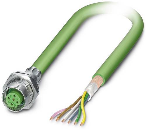Phoenix Contact 1534546 Sensor-/Aktor-Einbausteckverbinder M12 Buchse, Einbau 0.50 m Polzahl Sensor