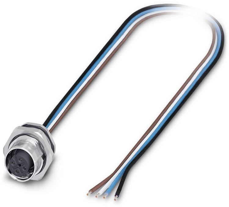 Phoenix Contact 1556621 Sensor-/Aktor-Einbausteckverbinder M12 Buchse, Einbau 0.50 m Polzahl Sensoren: 4 1 St.