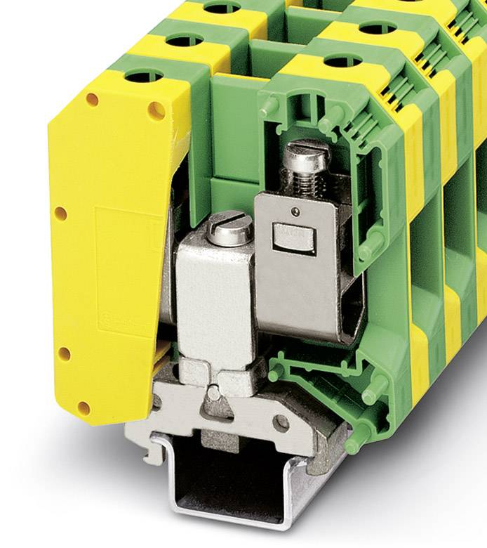 Phoenix Contact 0443078 Dreistock-Schutzleiterklemme 20mm Schrauben Grün, Gelb 10St.