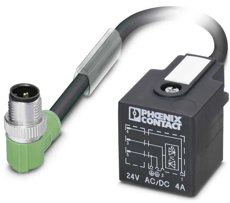 Phoenix Contact 1434947 Sensor-/Aktor-Steckverbinder, konfektioniert M12 Stecker, gerade, Stecker, gewinkelt 0.60 m Polzahl Sensoren: 3 1 St.