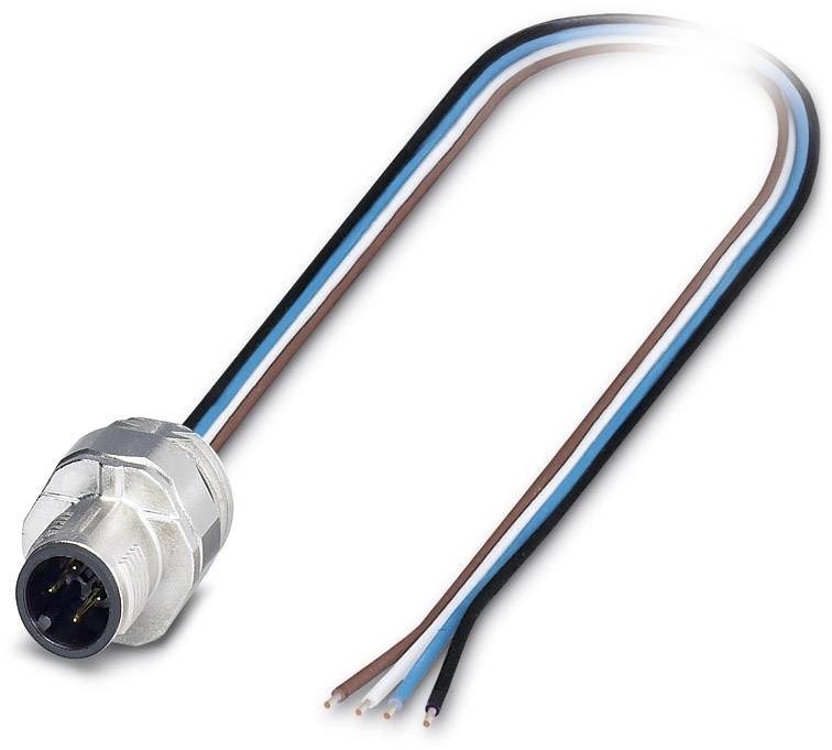 Phoenix Contact 1523463 Sensor-/Aktor-Einbausteckverbinder M12 Stecker, Einbau 0.50 m Polzahl Sensoren: 4 1 St.