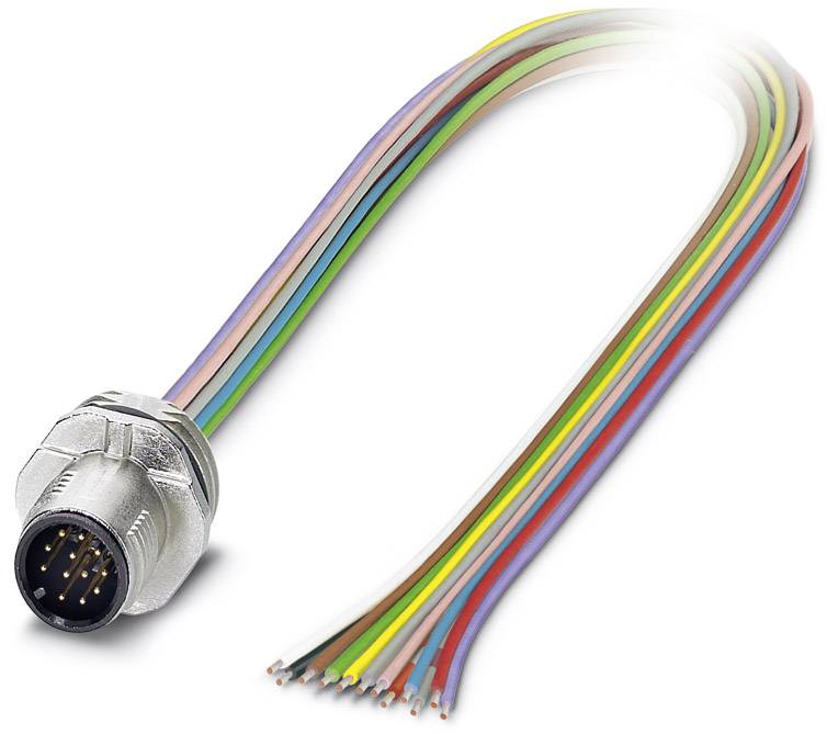 Phoenix Contact 1556265 Sensor-/Aktor-Einbausteckverbinder M12 Stecker, Einbau 0.50 m Polzahl Sensoren: 12 1 St.
